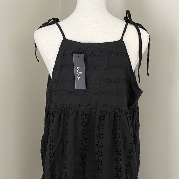 NWT Lulus Beyond the Boardwalk Black Eyelet
Lace Tiered Babydoll Dress XL - Picture 12 of 13